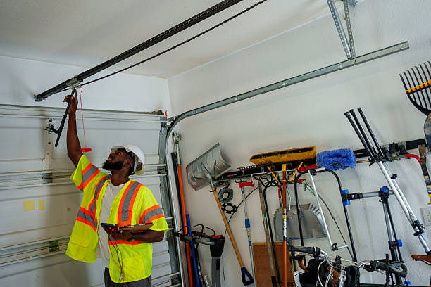 Professional Garage Door Panel Replacement technician working in Crump, TN